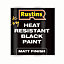 Rustins Heat Resistant Paint - Black 500ml
