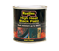 Rustins High Heat Paint - Black 250ml