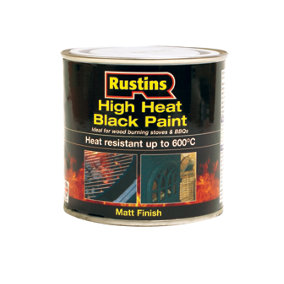 Rustins High Heat Paint - Black 250ml