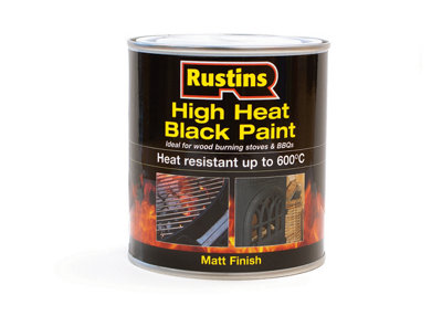 Rustins High Heat Paint - Black 500ml