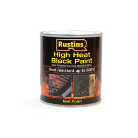 Rustins High Heat Paint - Black 500ml