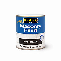 Rustins Masonry Paint - Black 250ml