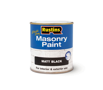 Rustins Masonry Paint - Black 250ml