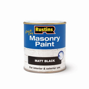 Rustins Masonry Paint - Black 250ml