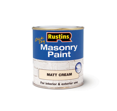 Rustins Masonry Paint - Cream 250ml