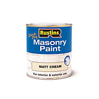 Rustins Masonry Paint - Cream 500ml