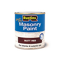 Rustins Masonry Paint - Red 500ml
