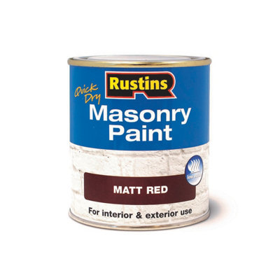 Rustins Masonry Paint - Red 500ml