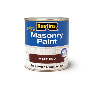 Rustins Masonry Paint - Red 500ml