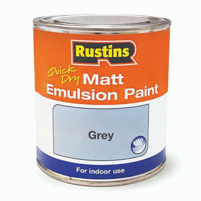 Rustins Matt Emulsion Paint - Grey 250ml