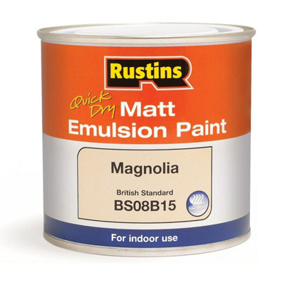 Rustins Matt Emulsion Paint - Magnolia, 500ml - Quick Dry Paint ...
