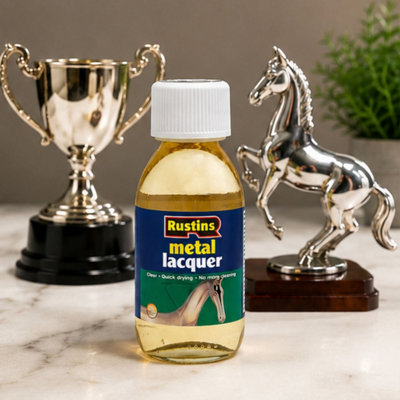 Rustins Metal Lacquer Clear 125ml Renovator for Metal UV Resistant