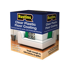 Rustins PCFK1000 Clear Plastic Floor Coating Kit Gloss 1 litre RUSPFCFK1L