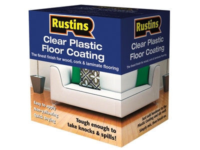 Rustins PCFS1000 Clear Plastic Floor Coating Kit Satin 1 litre RUSPFCS1L