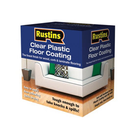 Rustins PCFS4000 Clear Plastic Floor Coating Kit Satin 4 litre RUSPCFS4L