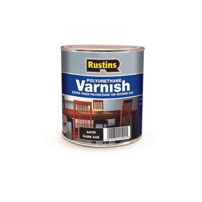 Rustins Polyurethane Varnish Dark Oak Satin 1L