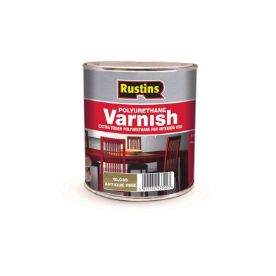 Rustins Polyurethane Varnish Gloss - Antique Pine 250ml