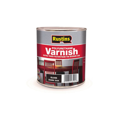 Rustins Polyurethane Varnish Gloss Dark Oak 1ltr DIY at B&Q