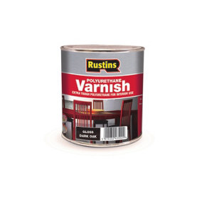Rustins Polyurethane Varnish Gloss - Dark Oak 250ml