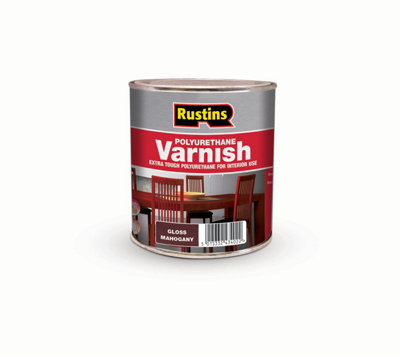 Rustins Polyurethane Varnish Gloss - Mahogany 250ml