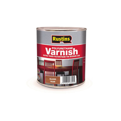 Rustins Polyurethane Varnish Gloss Teak 250ml DIY at B&Q