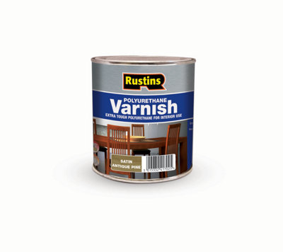 Rustins Polyurethane Varnish Satin - Antique Pine 250ml