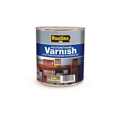 Rustins Polyurethane Varnish Satin - Antique Pine 500ml