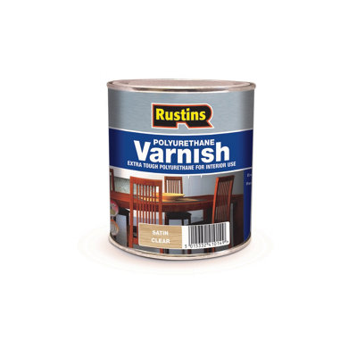 Rustins Polyurethane Varnish Satin - Clear 1ltr