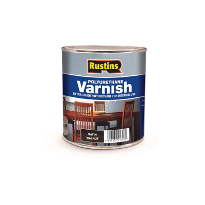 Rustins Polyurethane Varnish Satin - Walnut 500ml