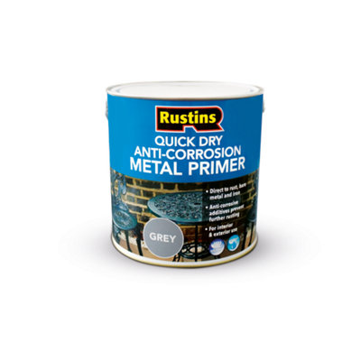 Rustins Q/Dry Anti Corrosive Metal Primer - Grey 2.5ltr