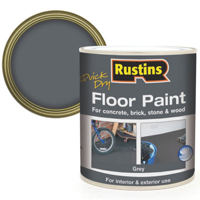 Rustins Quick Dry Floor Paint Grey 1L