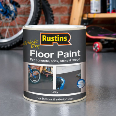 Rustins Quick Dry Floor Paint Grey 1L