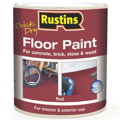 Rustins Quick Dry Floor Paint Red 1L