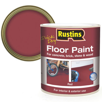 Rustins Quick Dry Floor Paint Red 1L