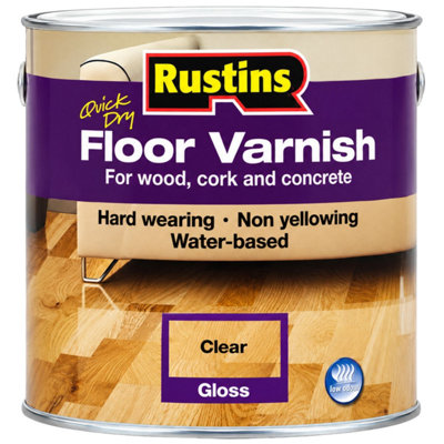 Rustins Quick Dry Floor Varnish Gloss Clear 2.5L