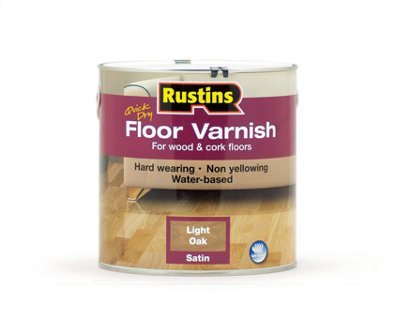 Rustins Quick Dry Floor Varnish Satin Light Oak 2.5L