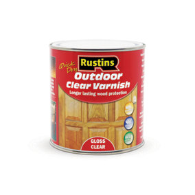 Rustins Quick Dry Outdoor Clear Varnish 1L Gloss