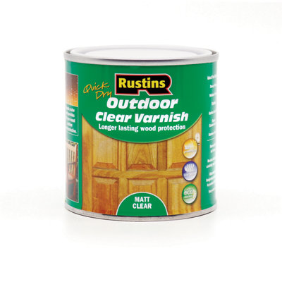 Rustins Quick Dry Outdoor Clear Varnish Matt 250ml