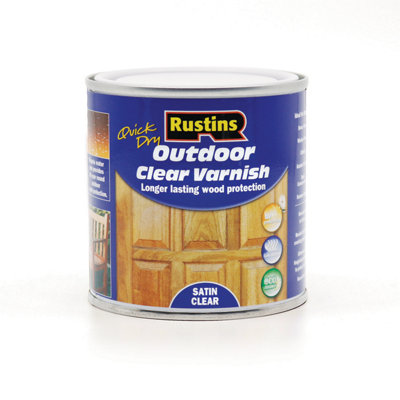 Rustins Quick Dry Outdoor Clear Varnish Satin 250ml