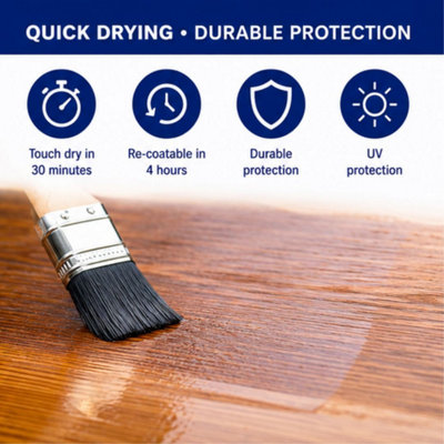 Rustins Quick Dry Outdoor Clear Varnish Satin 250ml