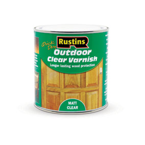 Rustins Quick Dry Outdoor Varnish Matt - Clear 1ltr