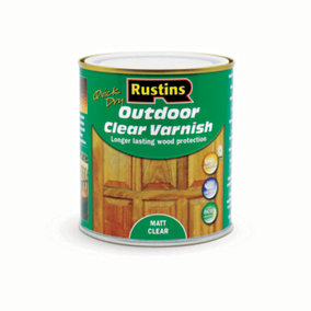 Rustins Quick Dry Outdoor Varnish Matt - Clear 500ml