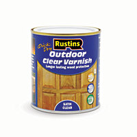 Rustins Quick Dry Outdoor Varnish Satin - Clear 500ml