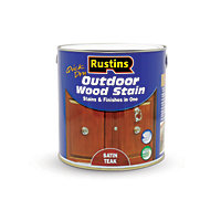 Rustins Quick Dry Outdoor Wood Stain Satin - 2.5ltr Teak