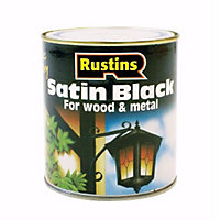 Rustins Quick-Dry Satin Paint - Black 1ltr