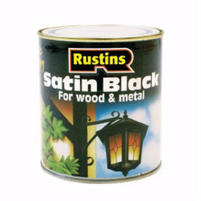 Rustins Quick-Dry Satin Paint - Black 1ltr