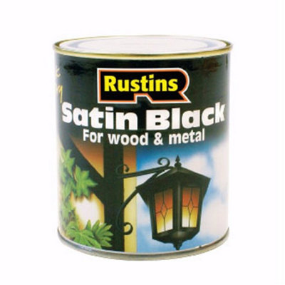 Rustins Quick-Dry Satin Paint - Black 250ml