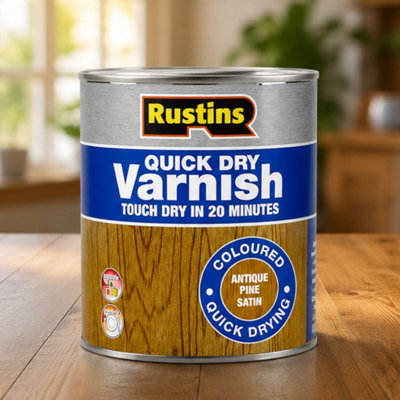 Rustins Quick Dry Varnish Antique Pine 500ml