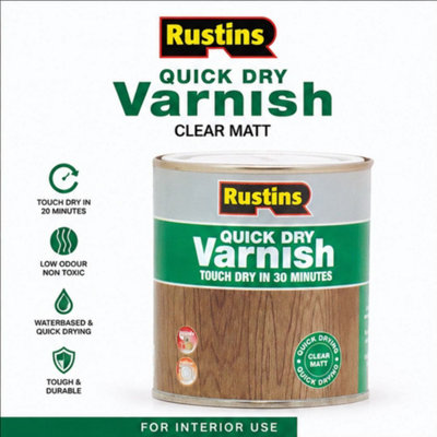 Rustins Quick Dry Varnish Clear Matt 250ml