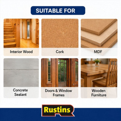 Rustins Quick Dry Varnish Clear Satin 250ml